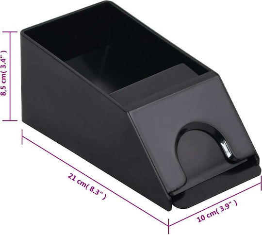 vidaXL Card Deck Holder Paper Black 21x10cm 1pcs