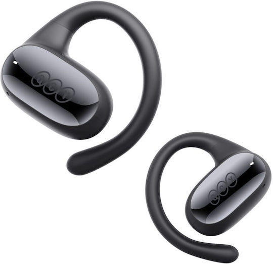 QCY Crossky GTR 2 Open Ear Bluetooth Handsfree Earphones with Sweat Resistance and Charging Case Black