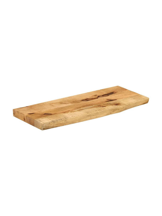 Vidaxl Tabletop 80x20x3.8cm Live Edge Solid Mango Wood 1 Piece Brown