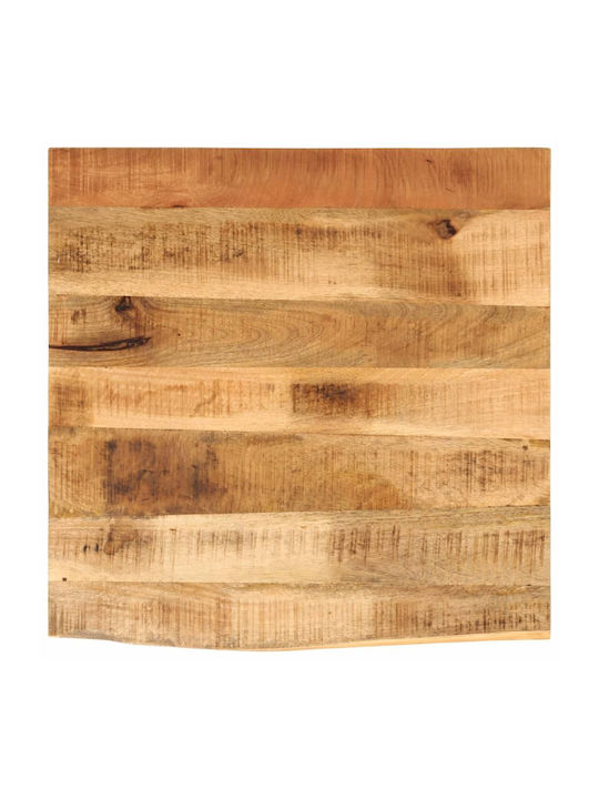 Vidaxl Επιφάνεια Τραπεζιού 40x40x3,8cm Live Edge Μασίφ Ξύλο Μάνγκο 1 Τεμ Καφέ
