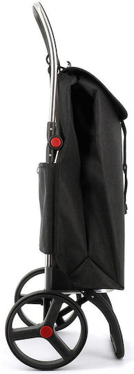 Tweed Shopping Trolley Black