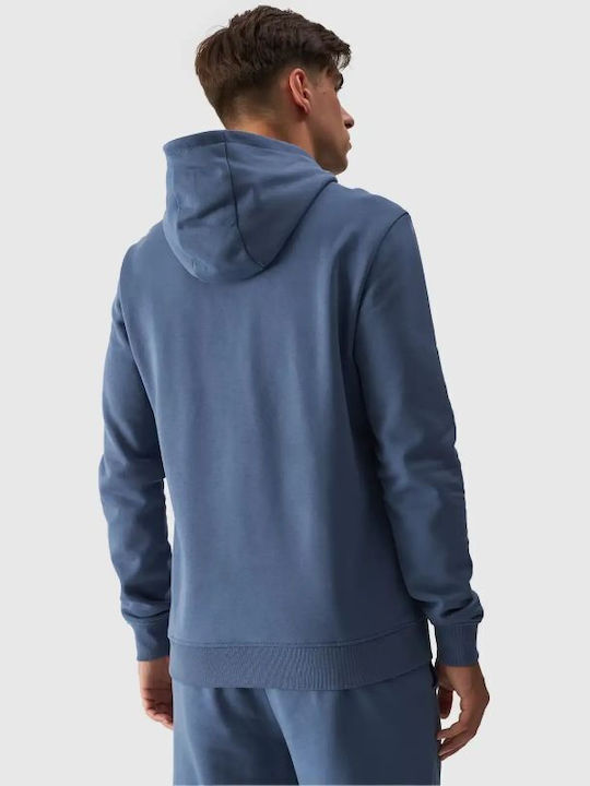 4F Men's Sweatshirt with Hood and Pockets Navy Blue