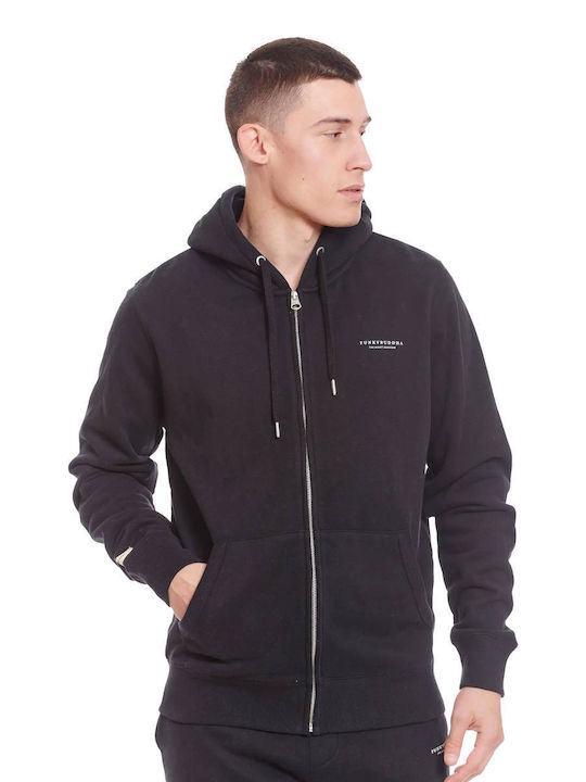 Funky Buddha Men's Sweatshirt Jacket with Hood and Pockets Navy