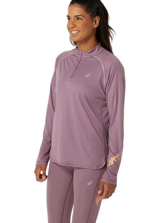 ASICS Damen Sportliches Bluse Langärmelig Lila