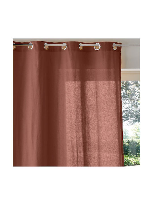 La Redoute Interieurs Curtain with Grommet Brown 324054701_12483_26 135x220cm