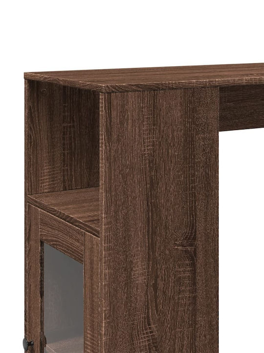 Table Bar Wooden Brown Oak 101x40x103.5cm