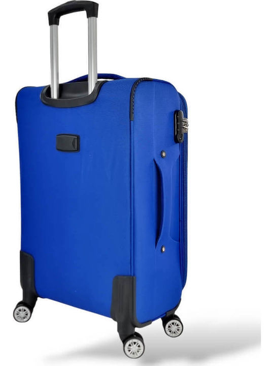 Playbags Βαλίτσες Ταξιδιού Υφασμάτινες Μπλε Ηλεκτρίκ με 4 Ρόδες Σετ 3τμχ