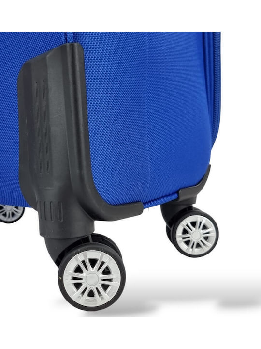 Playbags Βαλίτσες Ταξιδιού Υφασμάτινες Μπλε Ηλεκτρίκ με 4 Ρόδες Σετ 3τμχ