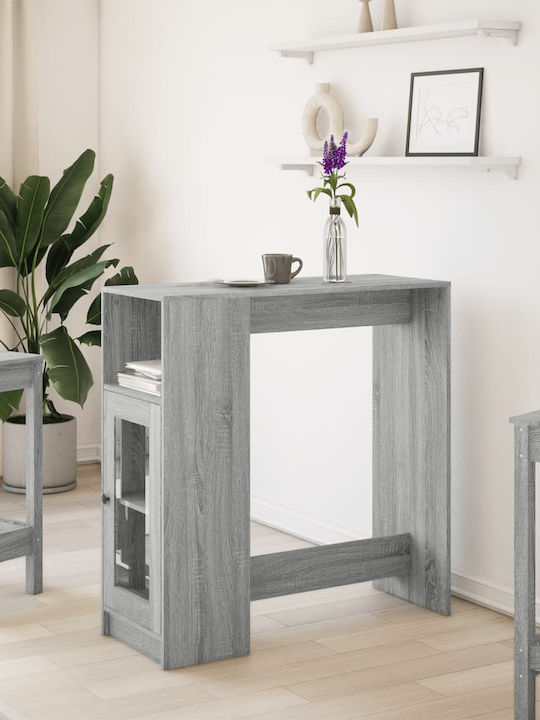 Vidaxl Bar Table Gray Sonoma 101x40x103.5cm Engineered Wood 1 Piece Gray