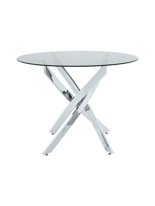 Antoro Table Dining Room Silver 80x80x75cm