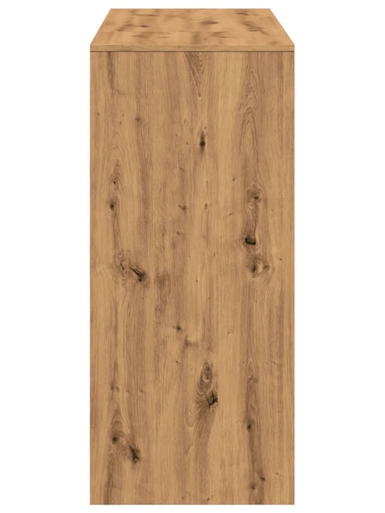 Vidaxl Console Table Shelf Brown Oak 124x46x103.5cm Engineered Wood 1 Piece Brown