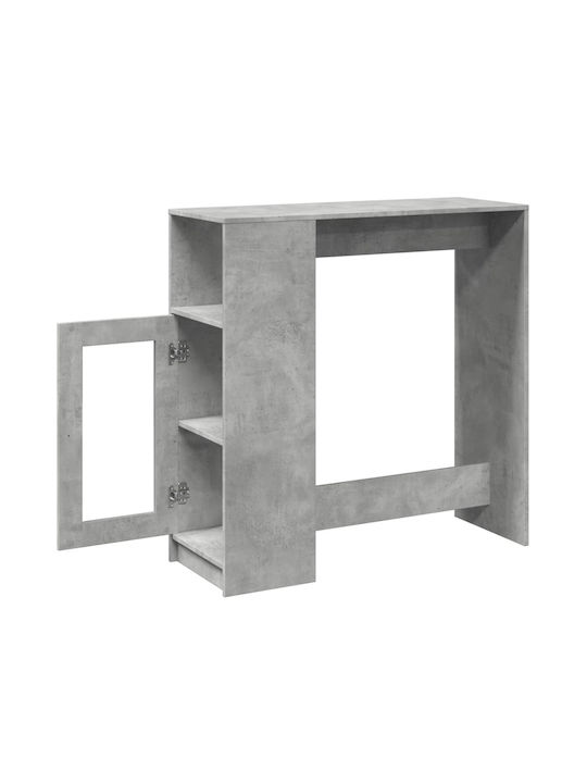 Vidaxl Τραπέζι Μπαρ Ράφια Γκρι Σκυρ 101x40x103,5cm Επεξεργ Ξύλο 1 Τεμ Γκρι