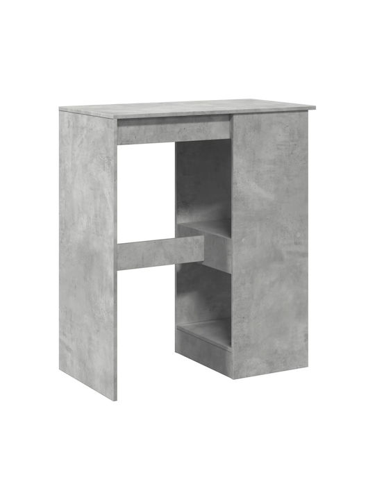 Vidaxl Bar Table Shelves Gray Concrete 90x47.5x103.5cm Engineered Wood 1 Piece Gray