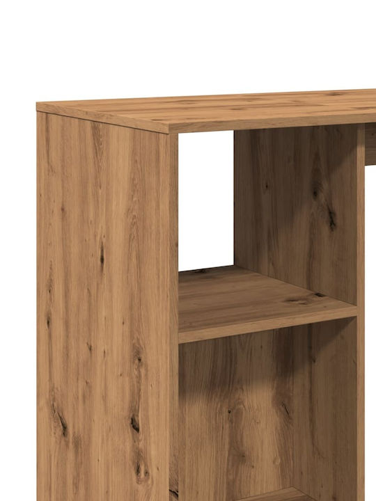 Vidaxl Console Table Shelf Brown Oak 124x46x103.5cm Engineered Wood 1 Piece Brown