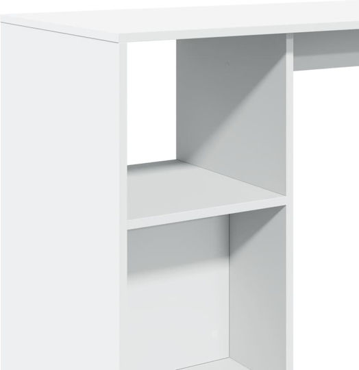 Vidaxl Konsolentisch Regal Weiß 124x46x103,5cm Holzwerkstoff 1 Stück Weiß
