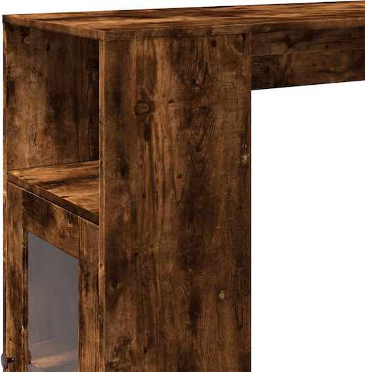 Vidaxl Bar Table Shelves Oak 101x40x103.5cm Engineered Wood 1 Piece Brown
