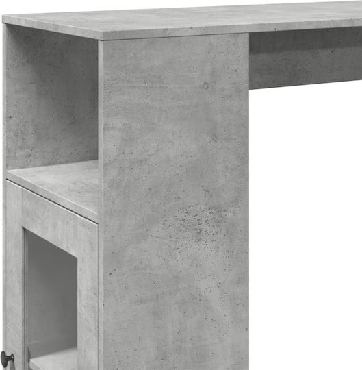 Vidaxl Бар Маса Сив Скутер 101x40x103,5см Обработена Дървесина 1 Бр Сив