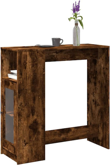 Vidaxl Bar Table Shelves Oak 101x40x103.5cm Engineered Wood 1 Piece Brown