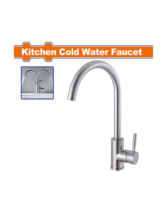 Wadfow Kitchen Faucet Counter Silver