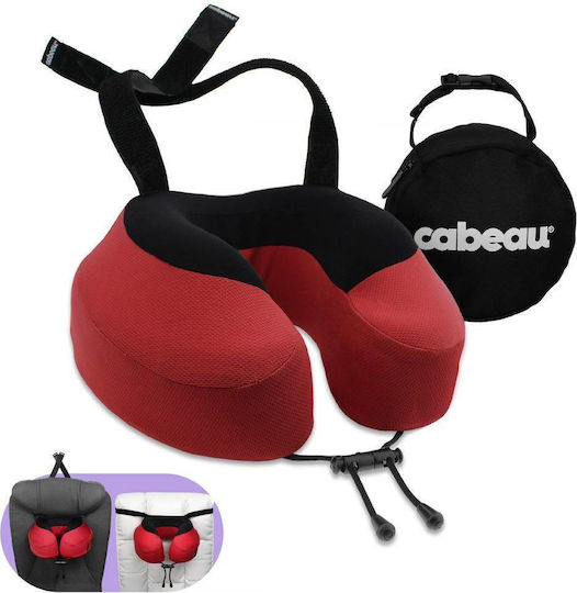 Cabeau Evolution S3 Μαξιλαράκι Ταξιδίου Memory Foam με Θήκη Μεταφοράς Κόκκινο