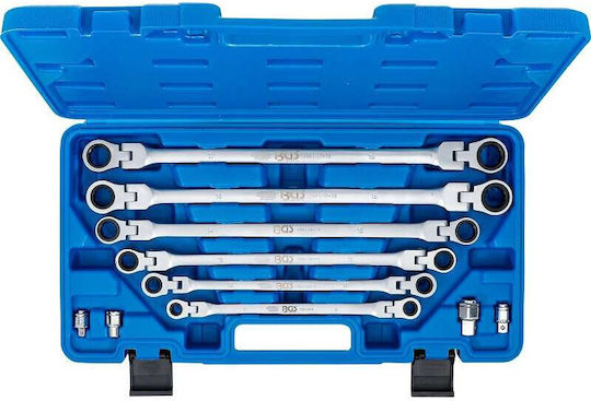 BGS Technic Σετ 10 Μονά Κλειδιά Πολύγωνα Σπαστά με Μηχανισμό Καστάνιας