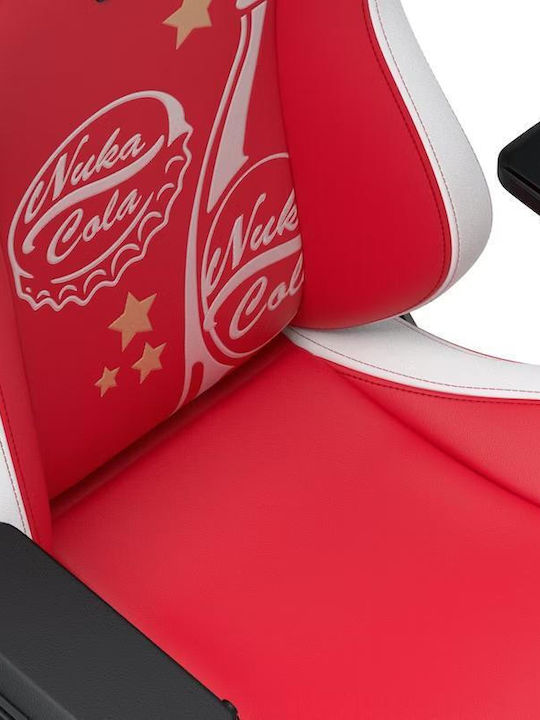 Noblechairs Epic Fallout Nuke Cola Edition Καρέκλα Gaming Δερματίνης με Ρυθμιζόμενα Μπράτσα Κόκκινο / Λευκό