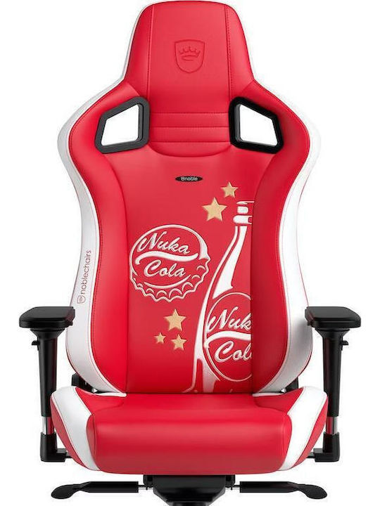 Noblechairs Epic Fallout Nuke Cola Edition Καρέκλα Gaming Δερματίνης με Ρυθμιζόμενα Μπράτσα Κόκκινο / Λευκό