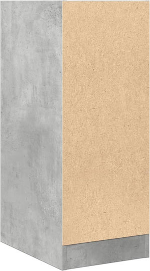 vidaXL Büroaufbewahrungsschublade aus Holz und Metall Grau 30x41x77,5cm