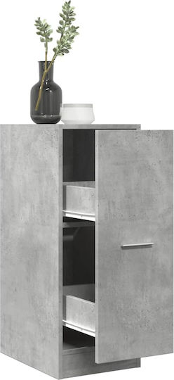 vidaXL Büroaufbewahrungsschublade aus Holz und Metall Grau 30x41x77,5cm