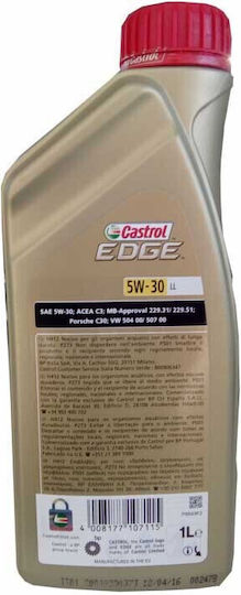 Castrol Edge Titanium Longlife Συνθετικό Λάδι Αυτοκινήτου 5W-30 1lt