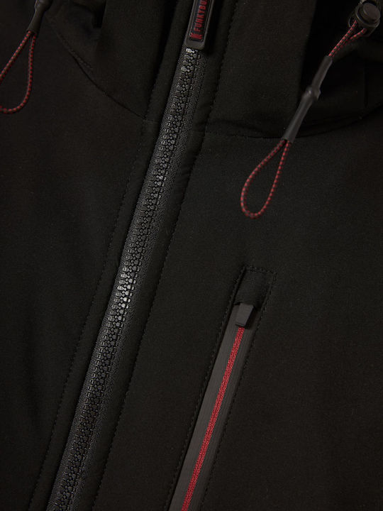 Winter Jacket Softshell Waterproof and Windproof Black