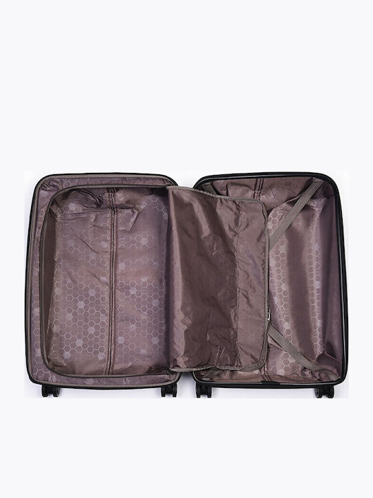 Airtex Paris Μεσαία Βαλίτσα Ταξιδίου Σκληρή Μαύρη με 4 Ρόδες Ύψους 65εκ.