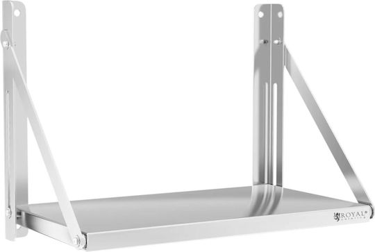 Klappbares Wandregal Gastronomie aus Edelstahl 40 kg Tragkraft 60 x 30 cm