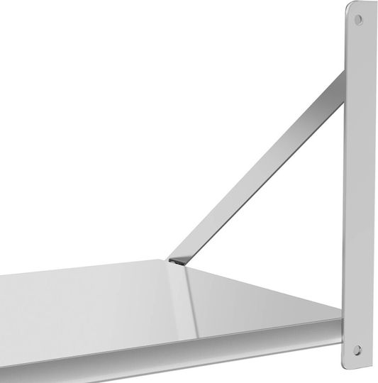 Klappbares Wandregal Gastronomie aus Edelstahl 40 kg Tragkraft 60 x 45 cm