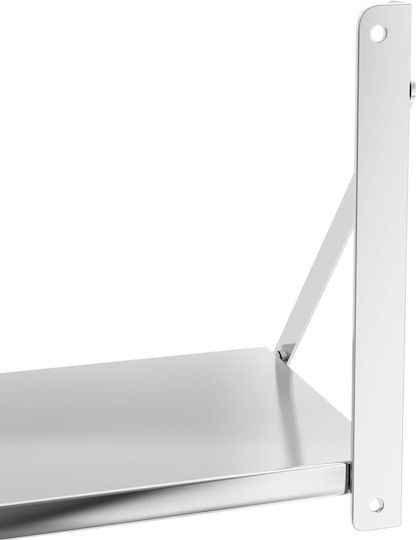 Folding Wall Shelf Food Service Stainless Steel 40 Kg Capacity 100 x 30 cm