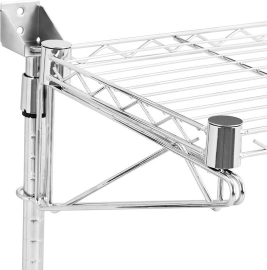 Raft cu Perete Dublu din Sârmă, Suportă Până la 60 Kg, 90 X 35 X 60 Cm
