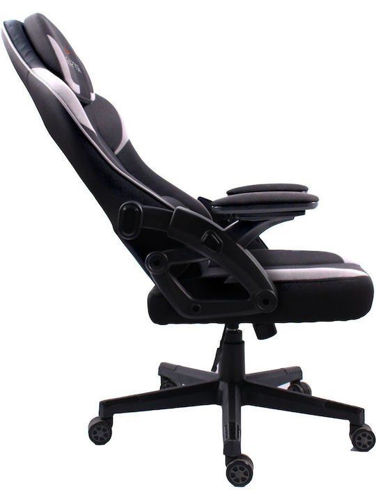 Raptor Fury Fabric Gaming Chair with Adjustable Arms Black / White