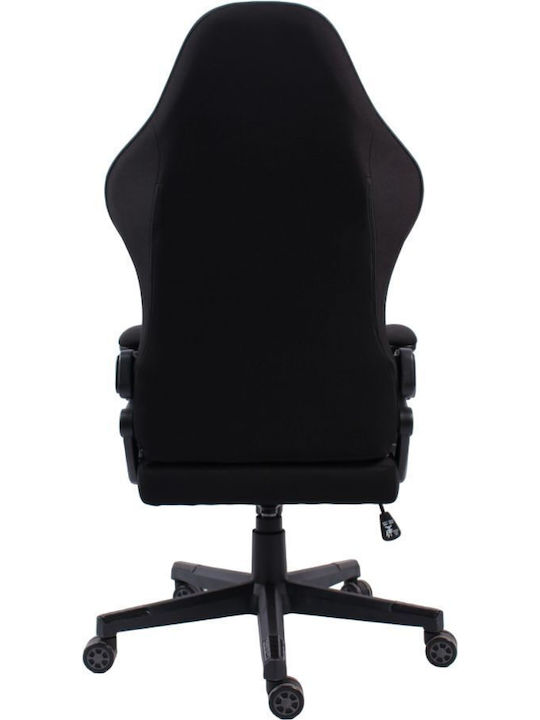 Raptor Fury Fabric Gaming Chair with Adjustable Arms Black / White