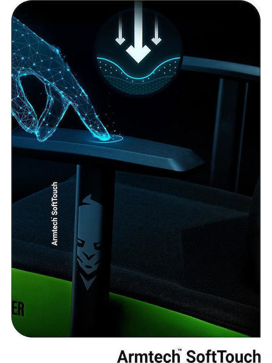 Diablo X-Gamer 2.0 Normal Καρέκλα Gaming Δερματίνης Μαύρο / Πράσινο