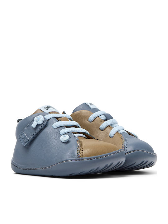 TWINS Anatomical Leather Kids Boots with Laces Blue