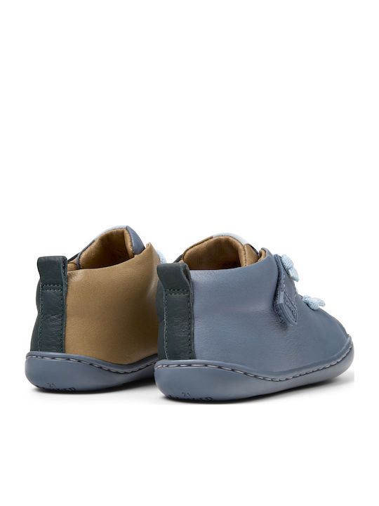 TWINS Anatomical Leather Kids Boots with Laces Blue