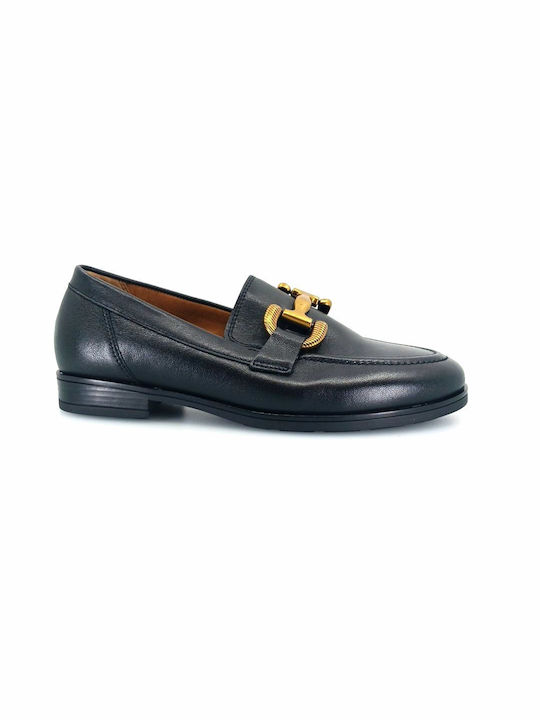 Gabor Leather Women's Loafers in Black Color