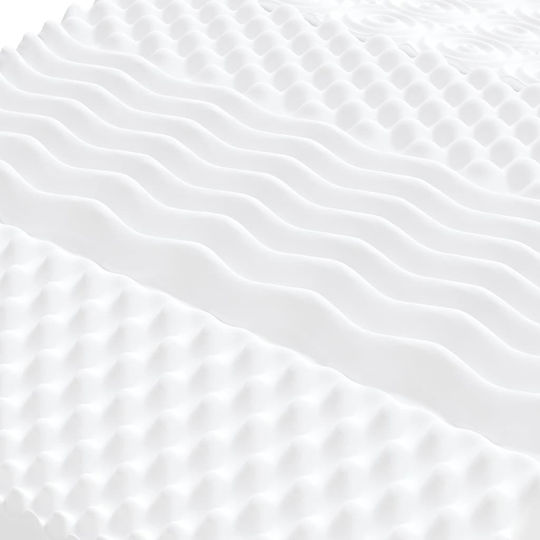 7-Zonen-Schaummatratze Härtegrad 20 ILD Weiß 200x220cm 1 Stk Doppel Weiß