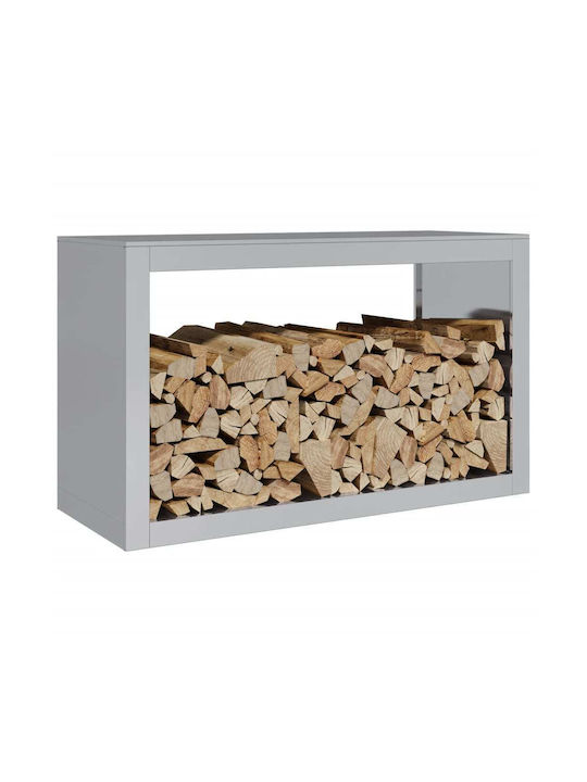 vidaXL Inox Shelf Wood Storage 100x40x60cm Gray