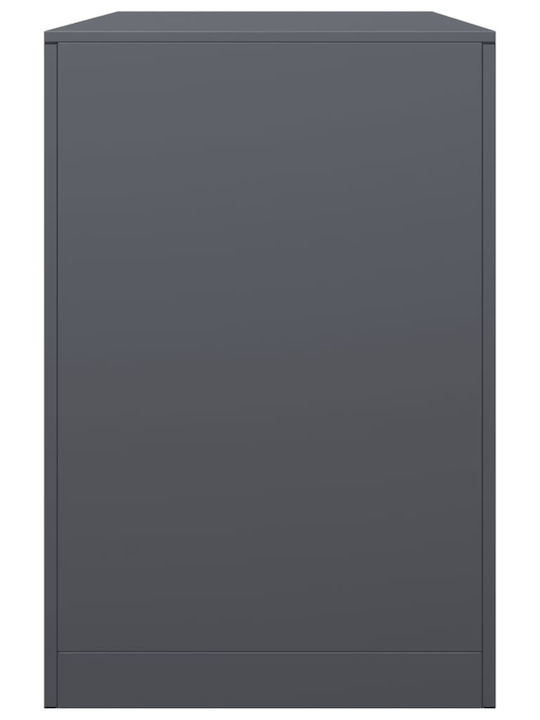 vidaXL Дърво Рафт Съхранение на Дърва 100x40x60см Сив