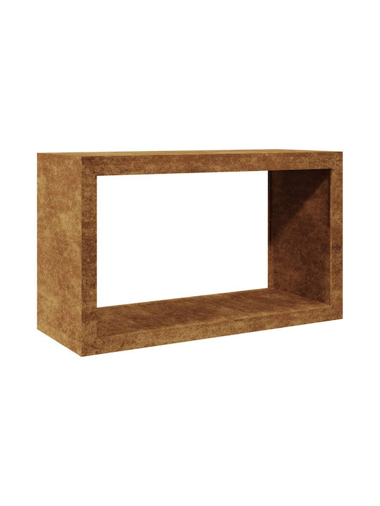 vidaXL Inox Shelf Wood Storage 100x40x60cm Brown