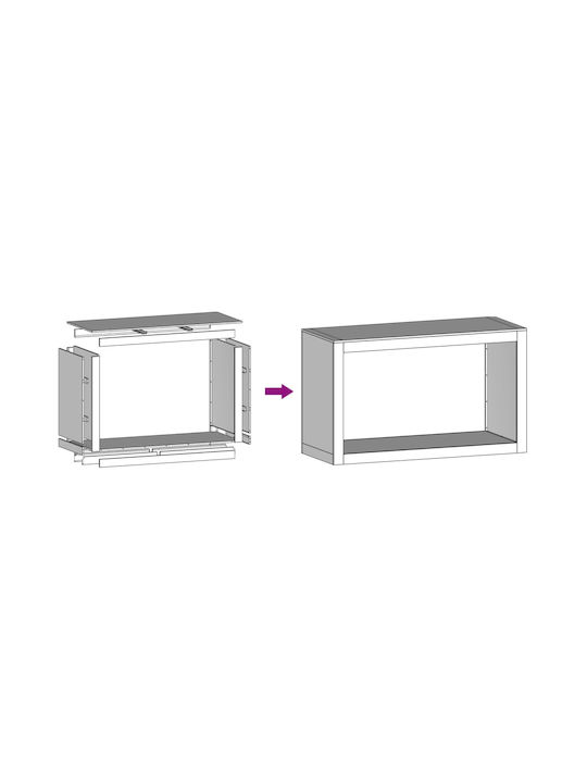 vidaXL Inox Raft Depozitare lemne 100x40x60cm Gri