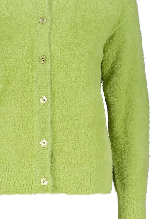 Red Button Women's Cardigan Green