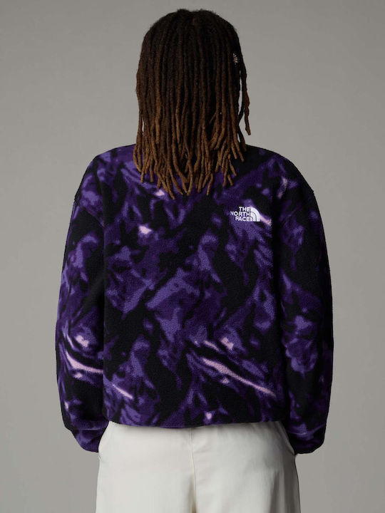 The North Face Fleece Γυναικεία Ζακέτα με Φερμουάρ σε Μωβ Χρώμα