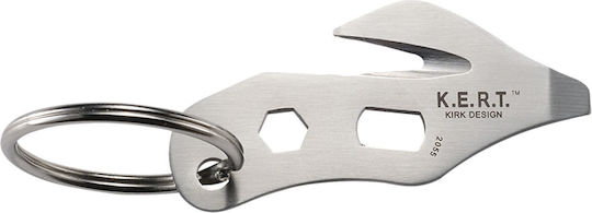 Columbia River Knives Multi-tool Keychain Silver with Blade made of Stainless Steel in Sheath